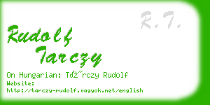 rudolf tarczy business card